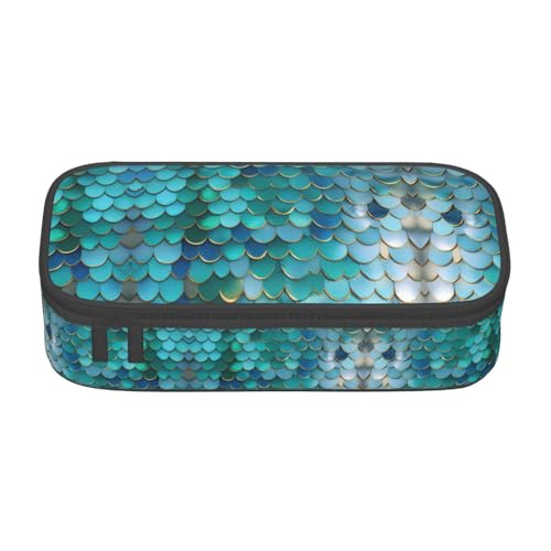 XVBCDFG Federmäppchen mit Meerjungfrauen-Motiv, großes Fassungsvermögen, ästhetischer Schreibwaren-Organizer mit Reißverschluss, Siehe Abbildung, Einheitsgröße, Federmäppchen von XVBCDFG