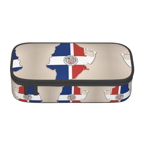 XVBCDFG Federmäppchen mit Paraguay-Flagge Map03, großes Fassungsvermögen, ästhetischer Schreibwaren-Organizer mit Reißverschluss, Siehe Abbildung, Einheitsgröße, Federmäppchen von XVBCDFG