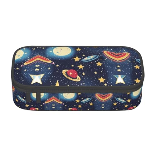 XVBCDFG Federmäppchen mit Sternenhimmel-Universum, Weltraumdruck, großes Fassungsvermögen, ästhetischer Schreibwaren-Organizer mit Reißverschluss, Siehe Abbildung, Einheitsgröße, Federmäppchen von XVBCDFG