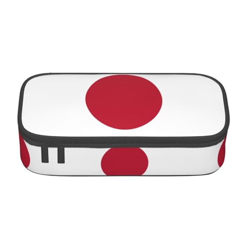 XVBCDFG Federmäppchen mit japanischer Flagge, großes Fassungsvermögen, ästhetischer Schreibwaren-Organizer mit Reißverschluss, Siehe Abbildung, Einheitsgröße, Federmäppchen von XVBCDFG