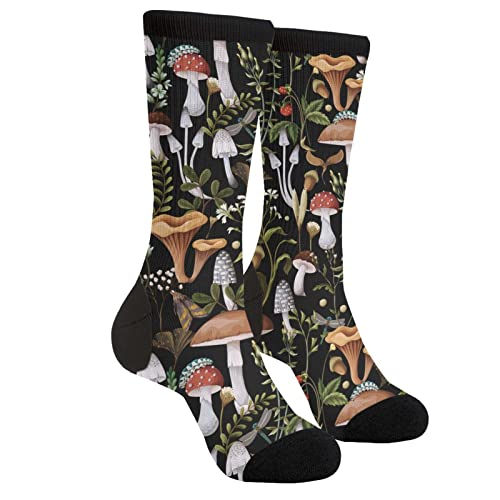 XVBCDFG Herbst Pilze Socken Socken Lustige Crew Kleid Socken Für Männer Frauen, Herbst Pilze, One size von XVBCDFG