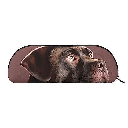 XVBCDFG Hund Gedruckt Bleistift Fall Stand Up Bleistift Beutel Kleine Bleistift Halter Fall Schreibwaren Organizer Make-up Tasche mit Reißverschluss, silber, Einheitsgröße, Taschen-Organizer von XVBCDFG