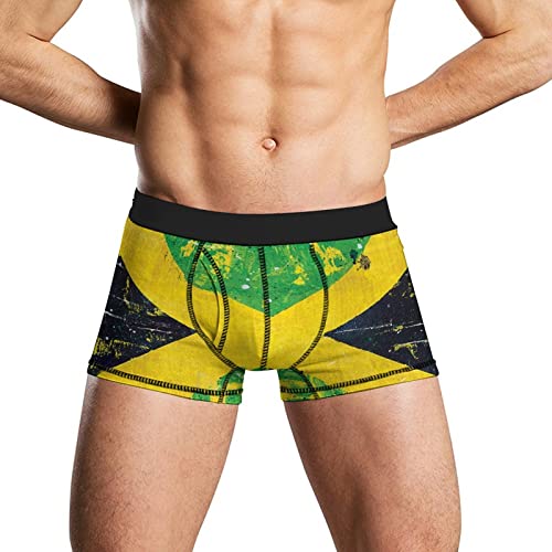 XVBCDFG Lustige Herren-Boxershorts mit Jamaika-Flagge, weiche Unterwäsche, bedruckte Unterhose, Shorts, Siehe Abbildung, XL von XVBCDFG