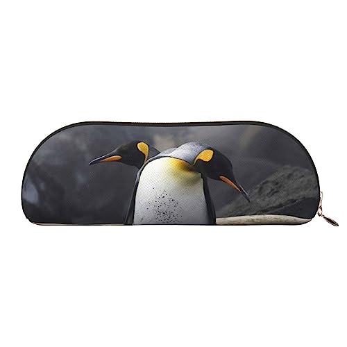 XVBCDFG Lustige Pinguine gedruckt Bleistift Fall Stand Up Bleistift Beutel Kleine Bleistifthalter Fall Schreibwaren Organizer Make-up Tasche mit Reißverschluss, gold, Einheitsgröße, Taschen-Organizer von XVBCDFG