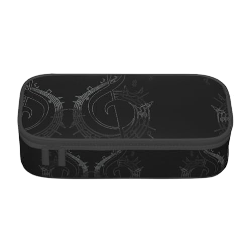 XVBCDFG Music1 Federmäppchen mit großem Fassungsvermögen, ästhetischer Schreibwaren-Organizer mit Reißverschluss, Siehe Abbildung, Einheitsgröße, Federmäppchen von XVBCDFG
