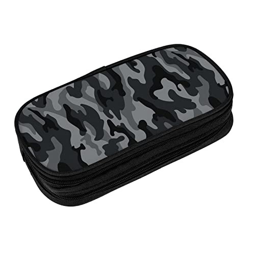 XVBCDFG Niedliches Pandas-Federmäppchen, großes Fassungsvermögen, mehrere Fächer, Schreibwarenbox, Stifteetui, Schreibtisch-Organizer für Schule, Büro, Zuhause, M2 – Camouflage-Schwarz, Einheitsgröße, von XVBCDFG