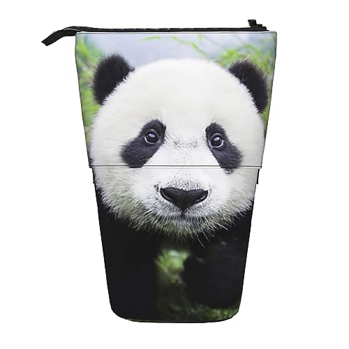 XVBCDFG Teleskop Federmäppchen Bleistift Tasche Stand Up Cute Panda Print Bleistift Halter Stifteetui Kosmetiktasche mit Reißverschluss für Männer Frauen, siehe abbildung, Einheitsgröße, Federmäppchen von XVBCDFG