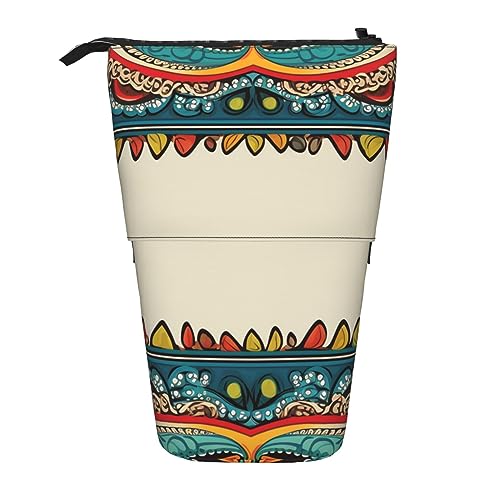 XVBCDFG Teleskop Federmäppchen Schreibwaren Fall für Büro Botanische Blumen Stehende Bleistifttasche Pop Up Bleistifthalter Stifthalter für Urlaub Geschenk Stand-Up Organizer Retractable Pencil Pouch, von XVBCDFG