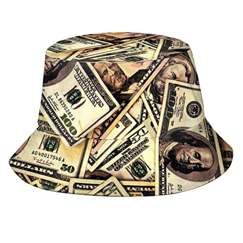 XVBCDFG US Dollar Bill Bucket Hat Fischerhut Strand Reise Sonnenhut Outdoor Cap für Unisex Herren Damen, Us Dollar Bill2, One size von XVBCDFG
