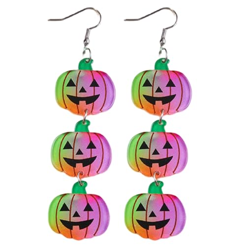 1 Paar Halloween -Ohrringe 4x1 glitzernder Acrylkürbis Halloween -Ohrringe für Frauen für Party Holiday Accessoires 1 Paar Halloween -Ohrringe 4x1 glitzernder Acrylkürbis Halloween -Ohrringe für Frauen für Party Holiday Accessoires von XVHOAB
