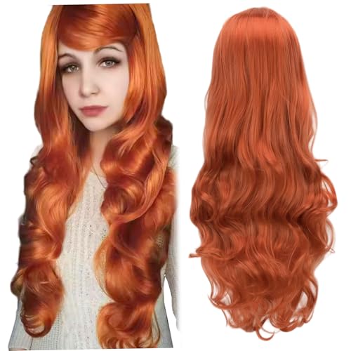 1pc Orange Perücken für Frauen 31.5 Wellenlange orange Perücken hitzebeständige einstellbare Halloween -Kostüm für Party Cosplay Club 1pc Orange Perücken für Frauen 31.5 Wellenlange orange Perücken hitzebeständige einstellbare Halloween -Kostüm für Party Cosplay Club von XVHOAB