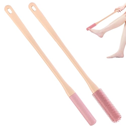 2pcs Zehenreinigung Pinsel Langer Griff, Silikonfußbürste, weicher Zehenschrubben für Senioren, ältere Menschen, Männer und Frauen 2pcs Zehenreinigung Pinsel Langer Griff, Silikonfußbürste, weicher Zehenschrubben für Senioren, ältere Menschen, Männer und Frauen von XVHOAB