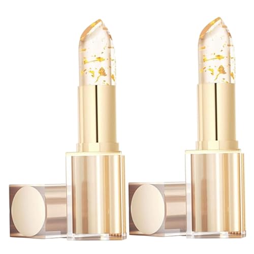 2pcs klarer Lippenstift, der die Farbe verändert, glänzende glänzende feuchtigkeitssichere feuchtigkeitswechselende Lippenstock für Frauen, langlebige 24 Stunden von XVHOAB