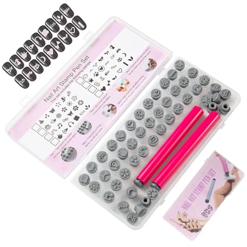 48pcs Nagelkunststempel Stempel verschiedene Muster Nagelkunststempel mit Silikonstiftspitze Blume Schmetterling Rosen DIY Stempel Kit für Frauen 48pcs Nagelkunststempel Stempel verschiedene Muster Nagelkunststempel mit Silikonstiftspitze Blume Schmetterling Rosen DIY Stempel Kit für Frauen von XVHOAB