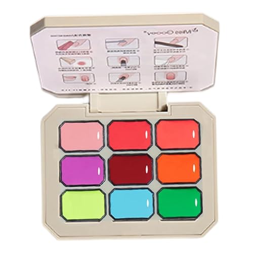 Creme Gel Nagellackpalette 9 Farben dauerhafte sichere farbenfrohe Gelpolierpalette für Frauen und Mädchen .. von XVHOAB