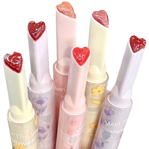Lipgloss 6pcs/Set herzförmige Gelee Lipstick Feuchtigkeitsfeuchtigkeitsfeuchtigkeitsfeuchtigkeits-Lipgloss 6 Farbe Langlebige, nicht stehende glänzende Lip-Balsam-Make-up für Frauen Lipgloss 6pcs/Set herzförmige Gelee Lipstick Feuchtigkeitsfeuchtigkeitsfeuchtigkeitsfeuchtigkeits-Lipgloss 6 Farbe Langlebige, nicht stehende glänzende Lip-Balsam-Make-up für Frauen von XVHOAB