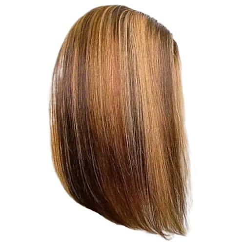 Perücke 12in gerade kurzes C-förmiger Seitenteil Honigblonde Perücke Glueless einstellbare Straps Seitenteil für schwarze Frauen Perücke 12in gerade kurzes C-förmiger Seitenteil Honigblonde Perücke Glueless einstellbare Straps Seitenteil für schwarze Frauen von XVHOAB