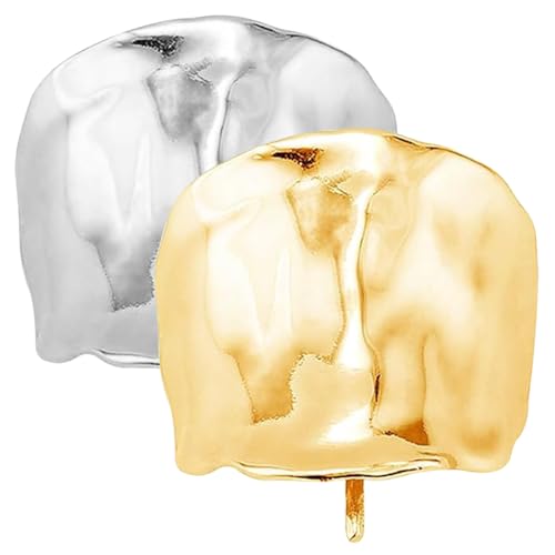 Pferdeschwanzmanschetten 2pcs plattiert Gold & Silber Haarmanschetten Dekorative Legierungshaarmanschetten für Frauen & Mädchen Pferdeschwanzhalter für alle Arten von Arten von XVHOAB