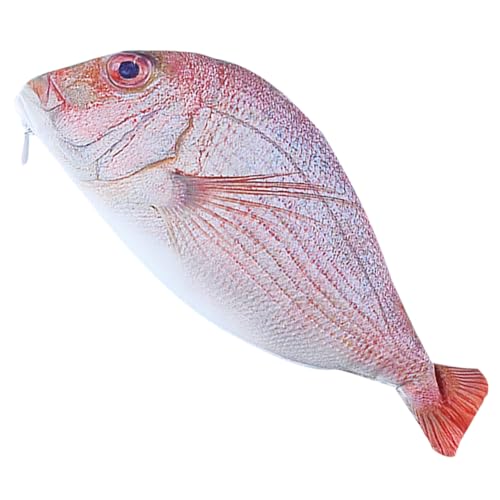 XVHOAB Fischstifttasche Lustige Bleistiftkoffer Reißverschluss Beutel Stationerie Aufbewahrungsbox Make -up -Koffer für die Schule Blau .. von XVHOAB