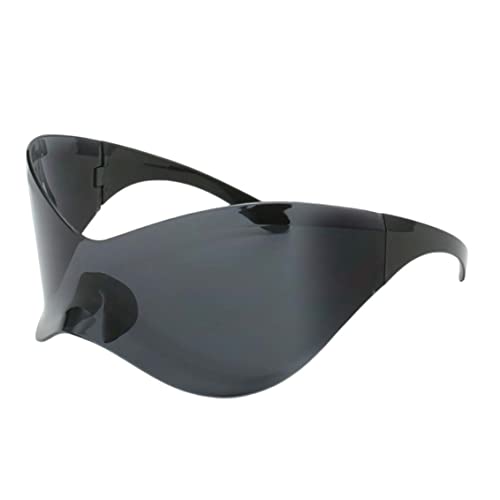 XVHOAB Futuristische Sonnenbrille Alien Wrap um Schild Sonnenbrillen Radfahren Sonnenbrille für Männer Frauen schwarz .. XVHOAB Futuristische Sonnenbrille Alien Wrap um Schild Sonnenbrillen Radfahren Sonnenbrille für Männer Frauen schwarz .. von XVHOAB