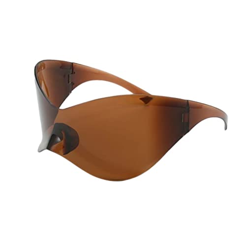 XVHOAB Futuristische Sonnenbrille Alien Wrap um Schild Sonnenbrillen Radfahren Sonnenbrillen für Männer Frauen braun. XVHOAB Futuristische Sonnenbrille Alien Wrap um Schild Sonnenbrillen Radfahren Sonnenbrillen für Männer Frauen braun. von XVHOAB