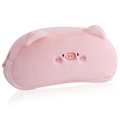 XVHOAB Niedliche Schweinestiftstätte, Plüschstiftkoffer, Flauschiger Beutel, weicher Kawaii -Kosmetikorganisatortasche, Tierbeutel für Jugendliche Frauen Frauen von XVHOAB