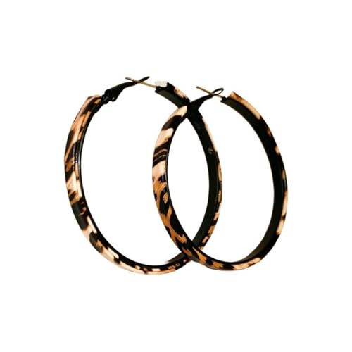 Ohringe Damen Großhandelsschmuck aus Edelstahl Wasserfester Schmuck C-förmige Creolen für Damen Drehbare Große Creolen mit Moskitonetz-Spirale Schmuckgeschenk Frauen ohne Ohrlochstechen von XVICO