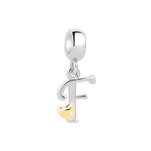 XWN Buchstabe Charm Anhänger Damen Alphabet A-Z 925 Sterling Silber für Armband Charms Beads passend für Pandora Armband und Halskette, Kompatibel mit Europäischen Armbänder für Frauen von XWN