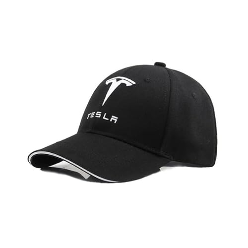 Auto Baseballkappe, für Tesla Model X 2019-2023 UV-Schutz Herren und Damen Baseballkappe Sport Basecap verstellbaren Baseballkappe,A von XWSBUDE