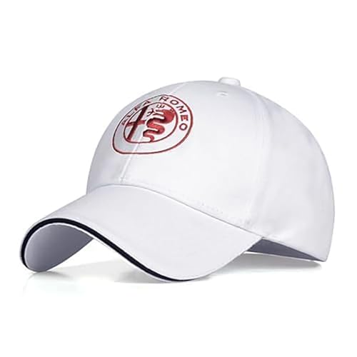 XWSBUDE Auto Baseballkappe für Alfa Romeo, UV-Schutz Unisex Baseballkappe Sport Basecap verstellbar, Premium-Material, Automotiv-Muster, Sonnenschutz, Atmungsaktiv, Einstellbar von XWSBUDE