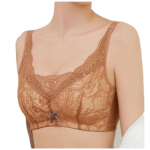 Mastektomie Täglichen BH Post Chirurgische BHS Mit Prothese Tasche Bandeau for Frauen Sexy Baumwolle Spitze Bar Wireless Bralette (Color : Skin, Size : XXL/XX-Large) von XWSM