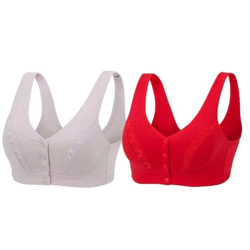 XWSM 2 Stücke Vor Schließung Post Chirurgie BH Mastektomie BHS Mit Brust Prothese Taschen Top Dessous Mittleren Ältere Frauen BH (Color : E, Size : XL/X-Large) von XWSM