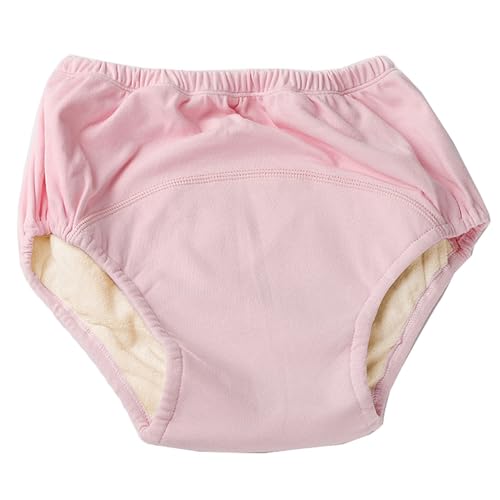 XWSM Auslaufsichere Damen-Unterwäsche, Menstruations Höschen Baumwolle Unterhosen Postpartale Schutz-Slips Senioren-Inkontinenz-Panties (Color : Pink, Size : XXL/XX-Large) von XWSM