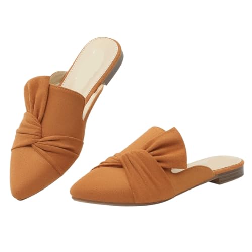 XWZSHMH Damen Pantoletten Hausschuhe Spitz Zehen Casual Bequeme Halbschuhe Frauen Schuhe, camel, 38.5 EU XWZSHMH Damen Pantoletten Hausschuhe Spitz Zehen Casual Bequeme Halbschuhe Frauen Schuhe, camel, 38.5 EU von XWZSHMH