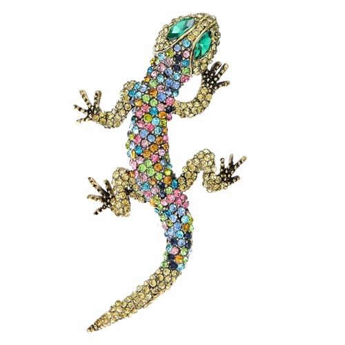 XWZSHMH Gecko-Broschen mit Strasssteinen für Damen, Tier-Anstecknadel, M, Metall, Achat XWZSHMH Gecko-Broschen mit Strasssteinen für Damen, Tier-Anstecknadel, M, Metall, Achat von XWZSHMH