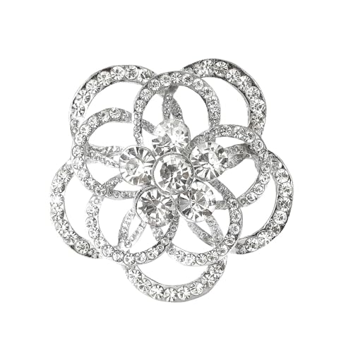 XWZSHMH Hohle Kristallblumen-Broschen für Damen, unisex, Pflanzennadeln, mehrfarbig, erhältlich, lässiges Party-Zubehör, M von XWZSHMH