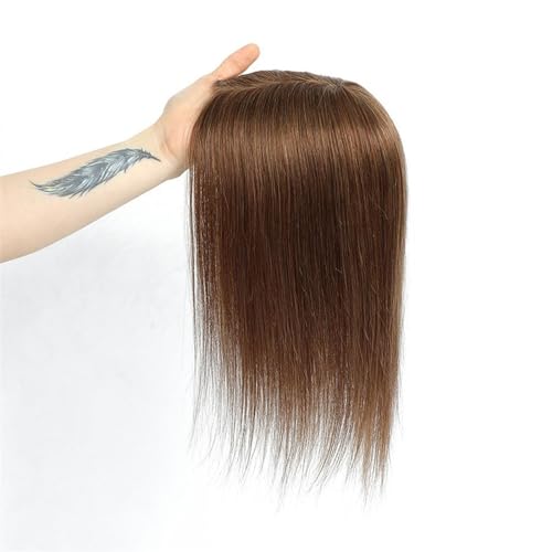 Haartopper für Frauen Haar-Topper for Frauen, Echthaar, Spitzen-Basis-Topper, 25,4–45,7 cm, brasilianisches Haar, glatte Haarteile, Clip-in-One-Piece-Haarverlängerungen for dünner werdendes Haar Haart von XXAD553TY