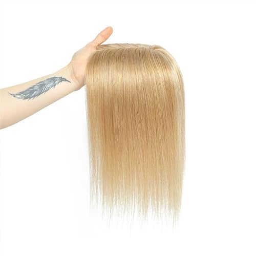 Haartopper für Frauen Haar-Topper for Frauen, Echthaar, Spitzen-Basis-Topper, 25,4–45,7 cm, brasilianisches Haar, glatte Haarteile, Clip-in-One-Piece-Haarverlängerungen for dünner werdendes Haar Haart von XXAD553TY