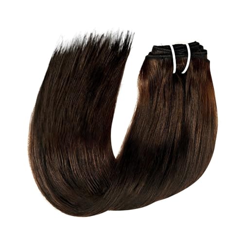 Haarverlängerung Clip-in-Haarverlängerungen, Remy-Echthaar, for Damen, seidig glatt, 120 g Clip in Extensions(#2,22inches) von XXAD553TY