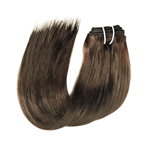 Haarverlängerung Clip-in-Haarverlängerungen, Remy-Echthaar, for Damen, seidig glatt, 120 g Clip in Extensions(#4,26inches) von XXAD553TY
