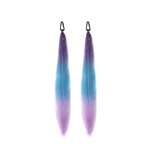 Ponytail Extension 26 Zoll gepaarte synthetische Perücke, Pferdeschwanz-Farbverlaufsfärbung, Laser-Seiden-Langhaar-Pferdeschwanz for Frauen Pferdeschwanz(PY511-26-85) von XXAD553TY