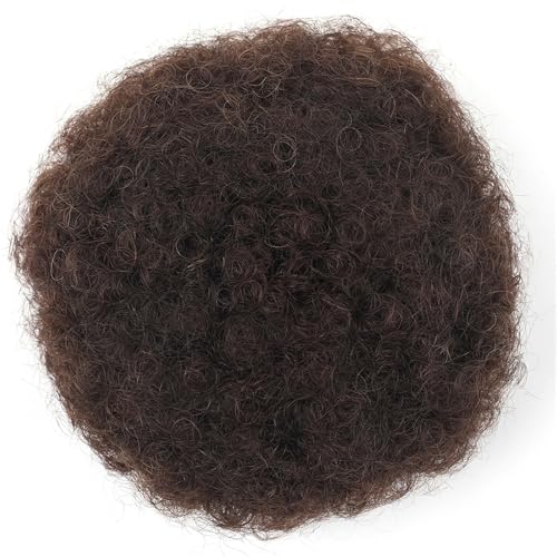 Ponytail Extension Afro Puff Kinky Curly Echthaar Pferdeschwanz Extensions Frauen Kurze Kordelzug Hochsteckfrisur Weich Einfach zu Tragen Pferdeschwanz(2) von XXAD553TY