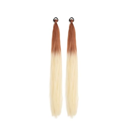 Ponytail Extension Synthetisches Gummiband Geflochtener Pferdeschwanz Farbverlauf Natürliche Frauen Pferdeschwanzverlängerung Elastischer Gefälschter Pferdeschwanz(47) von XXAD553TY