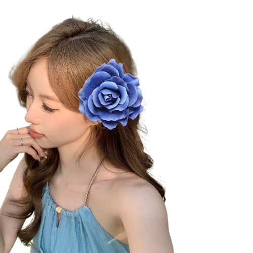 Haarspangen im Hawaii-Reisestil, Rosen-Blumen, Brautschmuck, Brautjungfer, Haarspange, Brosche, Hochzeit, Party, Haarschmuck, Haarnadeln (Beige) von XXCLW