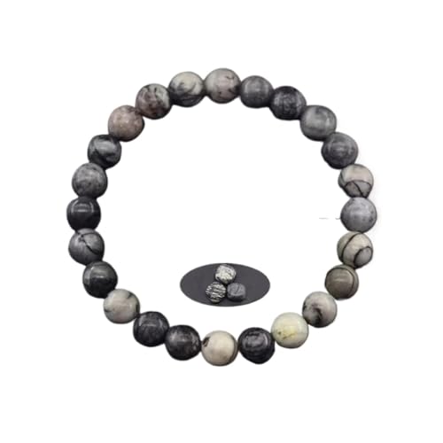 XXCLW 8 mm Naturstein-Perlenarmbänder für Damen und Herren, bringen Reichtum, Liebe, Energie, Schutz, Kristallperlen, Armbänder, Meditationsschmuck, Einheitsgröße, Achat von XXCLW