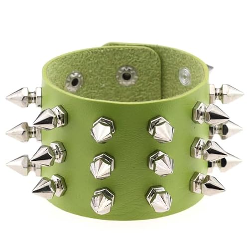 XXCLW Punk Gothic Rock Cuspidal Spikes Nieten Kegel Nieten Breit Leder Manschette Armband Armbänder Charm Armreif Mode Unisex Schmuck, Einheitsgröße, 1 Stück, 3 Stück, Achat von XXCLW