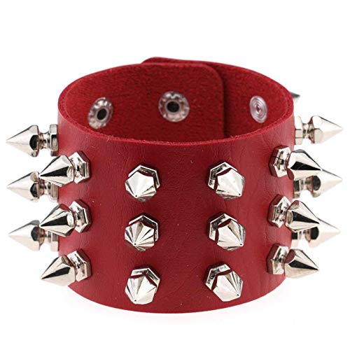 XXCLW Punk Gothic Rock Cuspidal Spikes Nieten Kegel Nieten Breit Leder Manschette Armband Armbänder Charm Armreif Mode Unisex Schmuck, Einheitsgröße, 1 Stück, Achat XXCLW Punk Gothic Rock Cuspidal Spikes Nieten Kegel Nieten Breit Leder Manschette Armband Armbänder Charm Armreif Mode Unisex Schmuck, Einheitsgröße, 1 Stück, Achat von XXCLW
