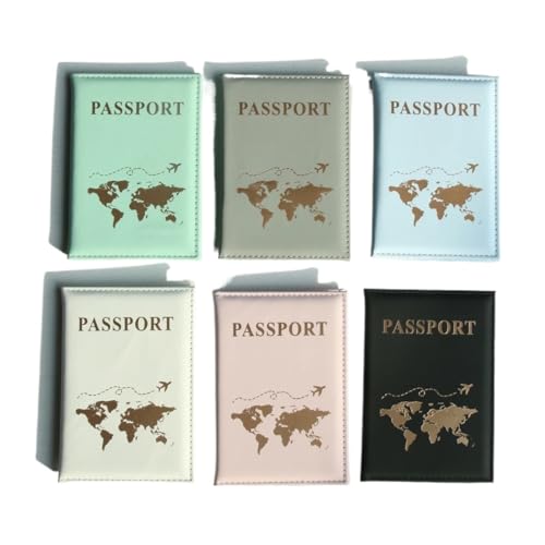XXCLW Reisepasshülle Reisepasshülle Weltkarte Organizer Schutzhülle Kartenetui Kreditkartenetui Ausweis Dokument Reisepass Brieftasche, Schwarz , Einheitsgröße von XXCLW