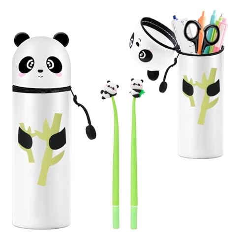 Kawaii Federmäppchen Panda Aus Silikon + 2 Panda-Stiften, 2 in 1 Silikon Mäppchen Pencil Case Faltbar Und Wasserdicht Schulmäppchen Mit Stifte Für Jungen Und Mädchen Schul-Homeoffice-Bedarf Kawaii Federmäppchen Panda Aus Silikon + 2 Panda-Stiften, 2 in 1 Silikon Mäppchen Pencil Case Faltbar Und Wasserdicht Schulmäppchen Mit Stifte Für Jungen Und Mädchen Schul-Homeoffice-Bedarf von XXHUO
