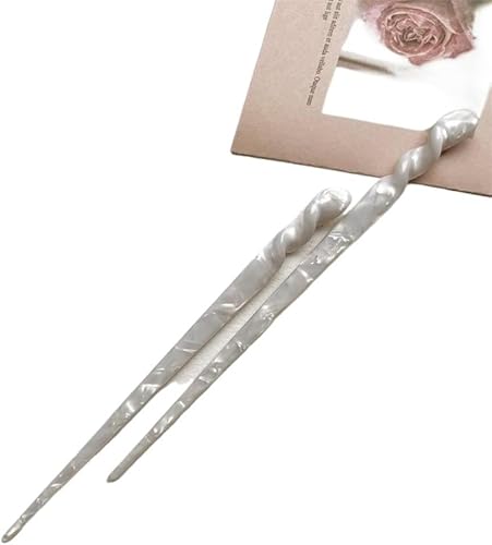 Chinesische Haarstäbchen, Haarstäbchen for Frauen, Haarstäbchen, 2 Stück Haarstäbchen for dickes Haar, einfache Haarstäbchen for Dutts, elegante Haarnadeln im modernen Stil(Gray) von XXJYOPHQ